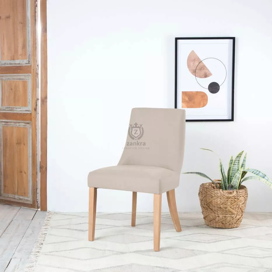 Silla de Comedor Tapizada Minimalista con Tachas